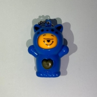 Breloc figurina cu schimbare a fetei, Cartoon Face, 4 cm, albastru, Vivo FIGURINA-BLUE